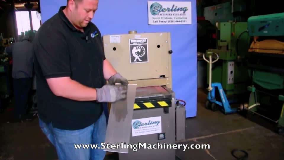 18" Used Timesaver Wide Belt Grinder Sander, Mdl. 50-19M, Posi-Trak Electronic Belt Tracking, Air Tensioning of Belt, Emergency Stop,  #A2226
