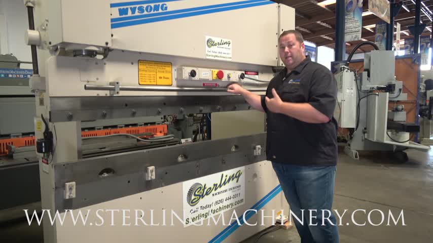 Wysong-60 Ton x 8' Used Wysong Hydraulic Press Brake, Mdl. MTH60-96,  #A4895-01