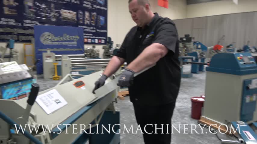 Baileigh-12 Ga. x 40" Brand New Baileigh Manually Operated Box & Pan (Finger) Brake, Mdl. BB-4012F, Foot Controlled Clamp, Full Welded Heavy Steel Framework, Stop Rod, Spring-Loaded Cylinder, Blade Gap Adjustment, Hardened Fingers in Assortment of Widths, Lifetime-01