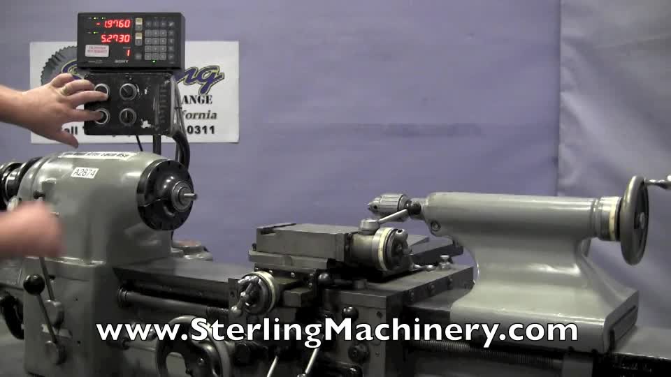 11\" x 18\" Used Hardinge Precision Tool Room Lathe, Mdl. HLVH, Sony Model LH12, 2 Axis Digital Readout System, 5\" 3 Jaw Chuck, Lever 5C Collet Closer, Rack of 5C Collets, Coolant System, Drill Chuck & Arbor,  #A2874
