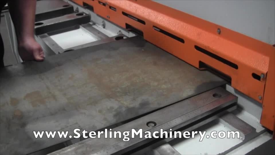 1/4\" x 6\' Used Pacific Heavy Duty \"ULTRA QUIET\" Power Shear, Mdl. 76 B-1/4, Front Operated Power Back Gauge With Indicator, Foot Pedal, Over Head Light, Stroke Counter, Sheet Support, (2) Squaring Arms,  #A3653