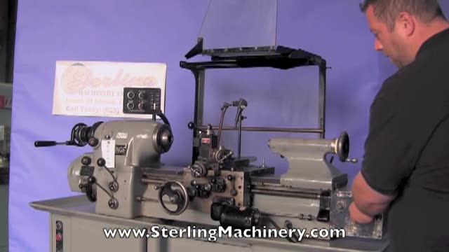 11\" x 18\" Used Hardinge Tool Room Precision Lathe, Mdl. HLVH, Lever 5C Collet Closer, 2- Racks Of 5C Collets, Coolant System, Splash Guard, Horsepower: 1-1/2, 3 Jaw Chuck,  #A2177