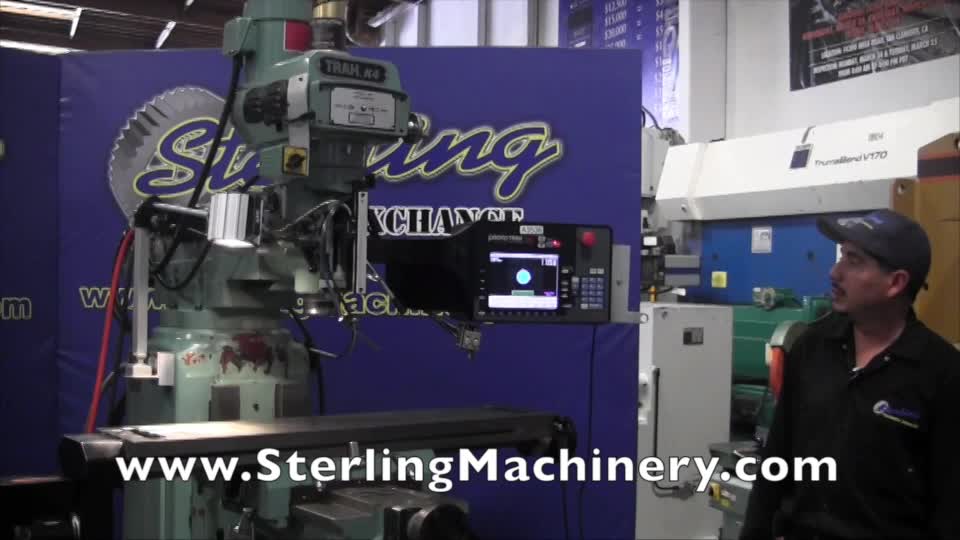 Trak-10 \"x 50\" usado Trak CNC 2 rodilla Eje Vertical Mill, MDL. Trak K4S, Prototrak Controller SM con Joy Stick Mist refrigerante, sistema de lubricaci�n autom�tica, Maxi Torque-Rite Poder Dibujar Bar, luz de trabajo, la rodilla Power Feed, Chip Pan, A�o (2003-01