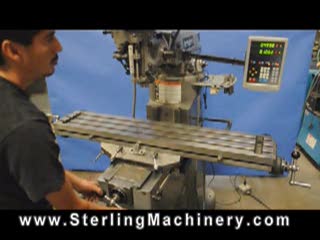9" x 42" Used Bridgeport Vertical Mill, Mdl. Series 1, Newall 2 Axis Digital Readout System, One Shot Lube System, Chrome Ways (1997) #9935