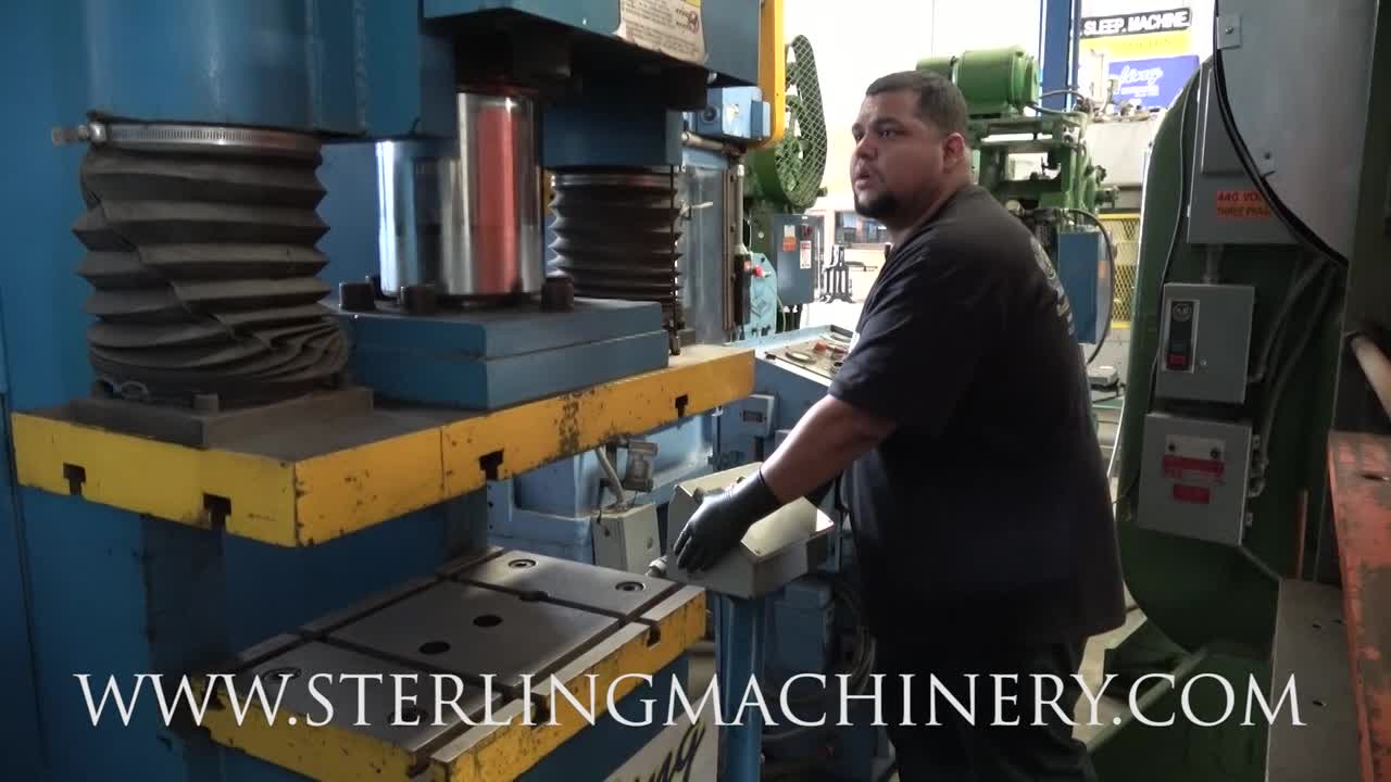 170 Ton x 17 "Usado Beckwood C-Frame (Down Acting) Prensa Hidr�ulica, Mdl. CF170F110P1618, 16" x 22 "Cama, Allen Bradley PLC Controla con una Interfaz Mitsubishi E600, Sistema Hidr�ulico NOTA: NUEVO COSTO DE REEMPLAZO DE $ 150,000, # A3877