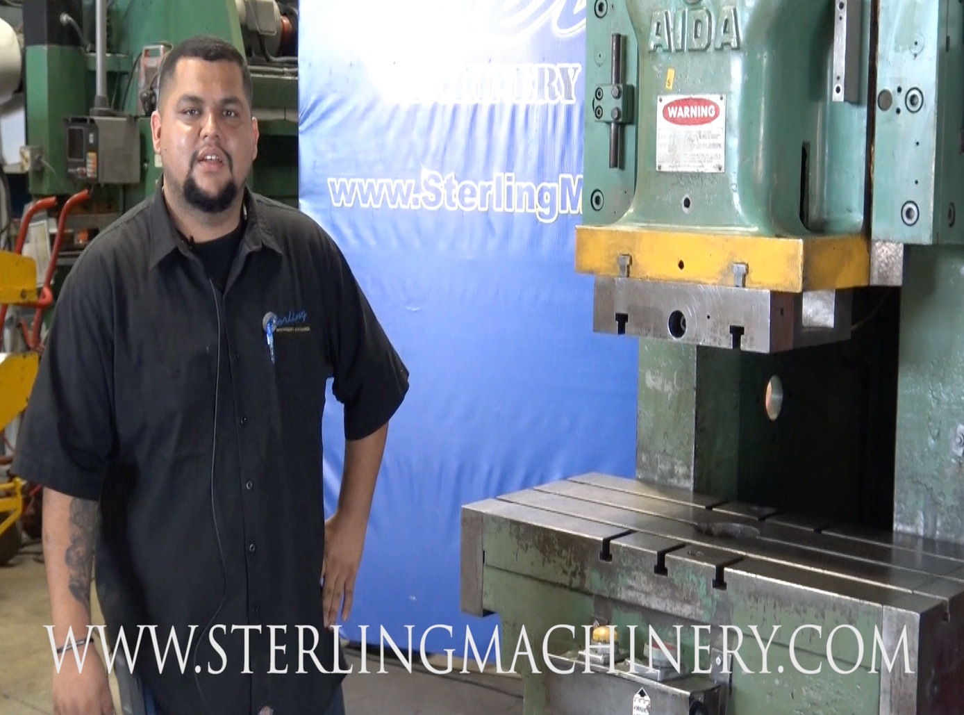 AIDA-100 Ton x 6.6 "Aida prensa OBS Punch, T ranurado Bolster, Aire embrague y freno, control dual de Palm, # A4444-01