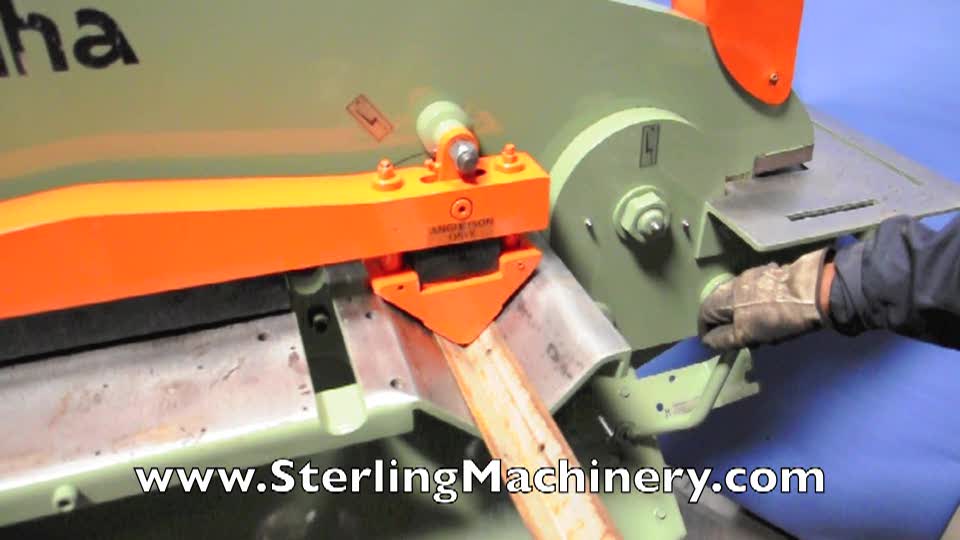 88 Ton Used Piranha Hydraulic Ironworker (Dual Operated), Mdl. P II 88, Press Brake Attachment W/ 4 Way bottom Die, Electric Foot Pedal, Punch, Shear, Angle, Bar Shear, Coper Notcher (1997) #A1347