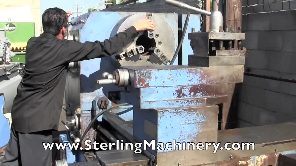 43"/53" x 244" Used Clausing Engine Lathe, Mdl. LA43240, 20" 3 Jaw Chuck, 2 -  Roller Type Steady Rest (10"- 16"), Tool Post, Live Center, 4 Way Rapid Traverse, Motorized Tailstock With 2 Speeds, Turret Type Bed Stop, Auto Lube System, Note: Replacement Cost $144,000.00, Horsepower: 30,  Year (2002)  #A1244