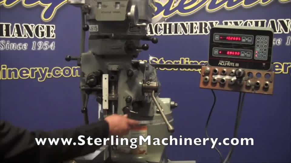 9 \"x 49\" Usado Bridgeport Vertical Molino, MDL. 2J, Sony 2 Eje de lectura digital, Rapid Servo Power Feed, foto a foto Sistema Lube, Pinzas, la luz del trabajo, Vise, Drill Chuck, # A3615