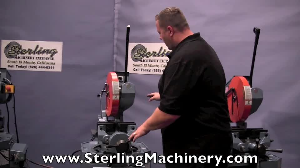 14\" New Scotchman (LOW TURN, MANUAL VISE AND MANUAL DOWN FEED) Circular Cold Saw (For Cutting Steel, Stainless, Aluminum, Brass, Copper, Plastics), Mdl. CPO 350 LT, 22/44 RPM, Double Self - Centering Vise Assures Burr - Free Cuts, Miter Capabilities 135 D