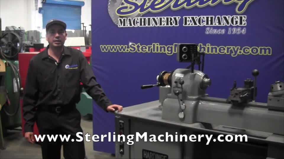 9 \"x 17\" Hardinge usado de alta velocidad de precisi�n superior Segunda Operaci�n Torreta Torno, MDL. DSM-59, Hardinge Tool Post, Double Tool Pase de diapositivas, precargado Ball Bearing Torreta