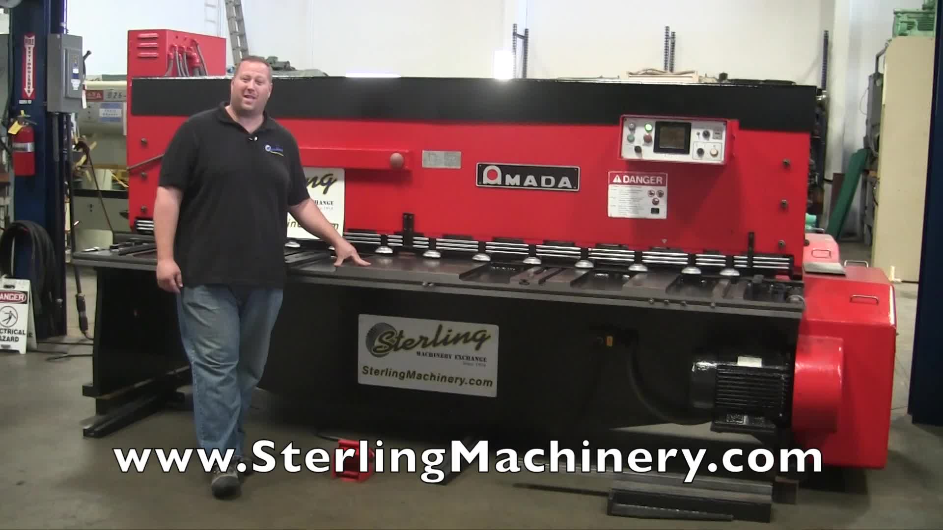 Amada-1/4" x 10' Used Amada Power Shear, Mdl. M-3060, Square Arm, Front Supports, One-Lube System, Electric Foot Pedal, Front Operated Power Back Gauge w/Inch & Metric Readout,  #A3372-01