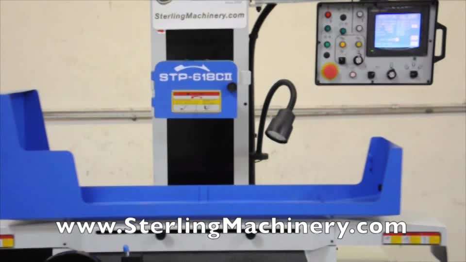 Supertec-6" x 18" Brand New SuperTec 3 Axis Automatic Surface Grinder, Mdl. STP-618CII, Mitsubishi PLC Control with LCD Touch Screen (4 Grinding Modes: Semi-Auto, Surface, Plunge, & Criss-Cross), 6" x 18" Permanent Magnetic Chuck, Auto Lubrication, Hydraulic Syste-01