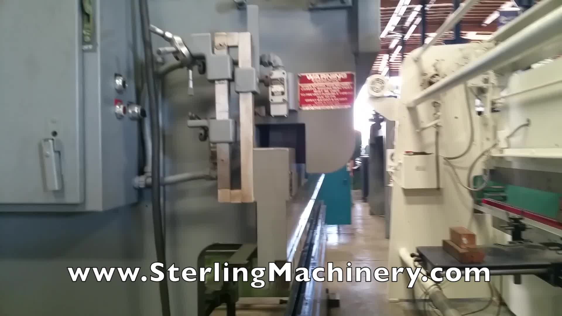 155 Ton x 12' Used HTC Hydraulic Press Brake, Mdl. 155-12H, Front Operated Manual Back Gauge W/Indicator, One-Shot Lube System, Full Length Die Holder, Adjustable Depth Stop With Fine Adjustment, Foot Pedal,  #A3901