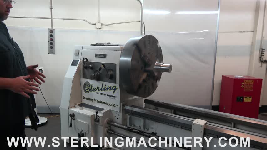 Cadillac-40" X 200" Used Cadillac Geared Head Gap Bed Engine Lathe, Mdl. 40200G, 4  Jaw Chuck, Steady Rest, Sony 2 Axis Digital Readout System, Trav - A - Dial, One Shot Lube System, Tailstock, Foot Brake, #A7270-01