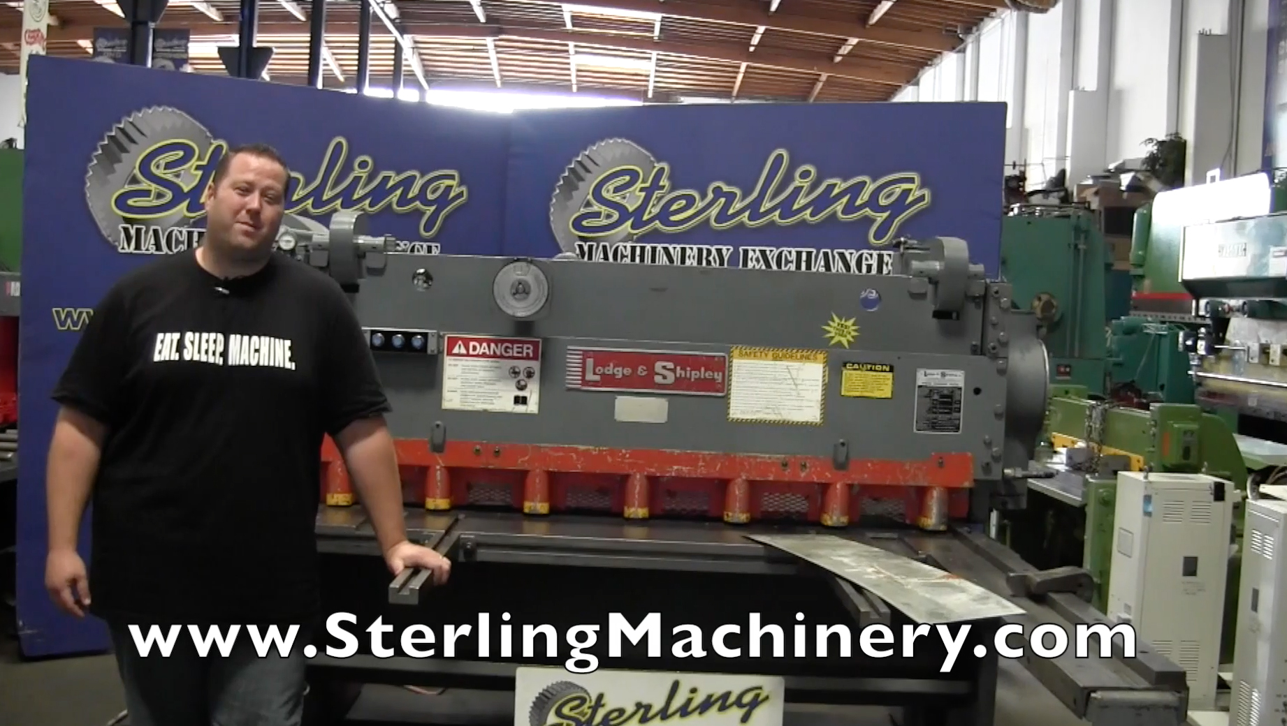 Lodge & Shipley-3/16" x 6' Used Lodge & Shipley Heavy Duty Power Mechanical Squaring Shear, Mdl. 0306-AB, Front Operated Power Back Gauge with Indicator, Foot Pedal, Foot Treadle, Squaring Arm, Bijur Automatic Oil Lubrication,  #A3985-01