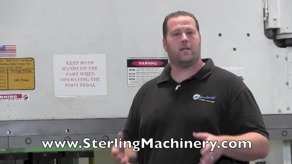 100 Ton x 12\' Used Wysong Hydraulic Press Brake, Mdl. MTH100 - 144, Triad Light Curtains, Tonnage Control Valve W/ Gauge, Remote Dual Palm Control Stand, 126\" Between Housings (1991) #A1051