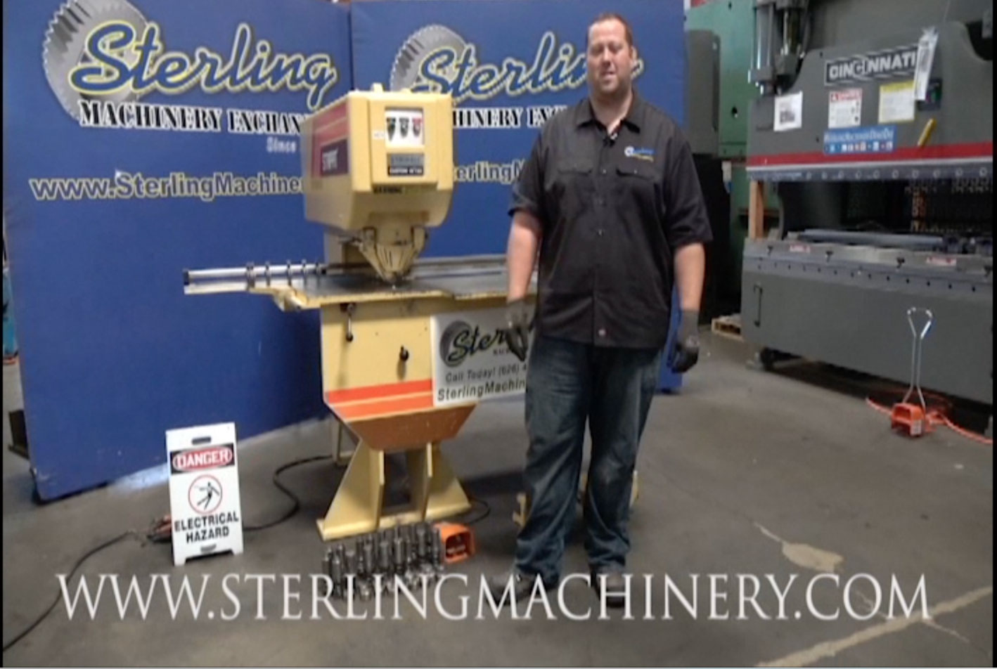 STRIPPIT-30 Ton Used Strippit Single End Punch, Mdl. Custom 18-30, Foot Pedal, 1  1/4" Tool Holder, 3 1/2" Tool Holder, Back Gauge Bar With Work Stops, Punches And Dies, Nibble Mode,  #A4574-01