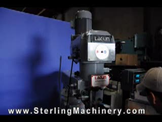 10" x 44" Used Lagun Vertical Mill, FTV- 1, Bridgeport Copy