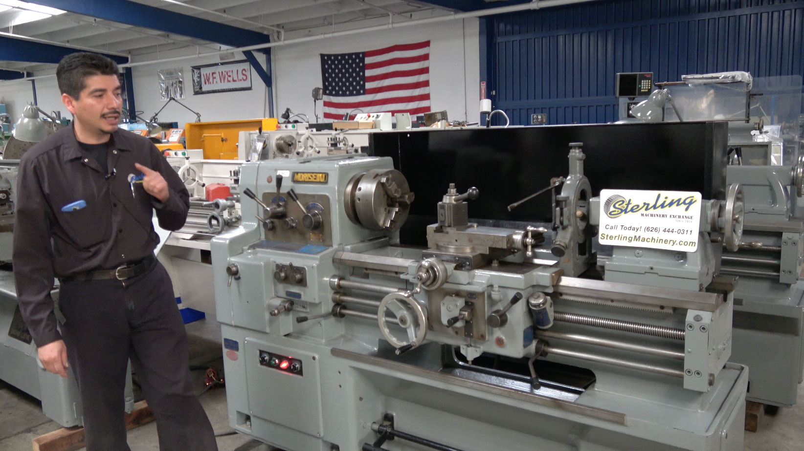 Mori Seiki-18 "/ 25" x 32 "Usado Mori Seiki Heavy Duty Gap cama del motor de torno, Mdl. MS-850G, 3 mand�bula Chuck, Splash Guard, pie de freno, Aloris Tipo herramienta Post Set, Steady Rest, pulgadas y m�tricas Roscado, # A3621-01