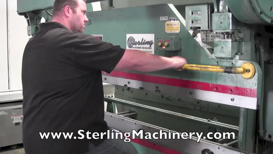 55 Ton x 10\' Used Wysong Mechanical Press Brake, Mdl. 55-8, Front Operated Manual Back Gauge With Indicator, One Shot Lubrication System, Power Ram Adjustment, Foot Treadle,  #A2759