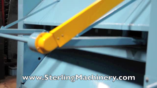 10 Ga. x 6\' Used Famco Power Shear, Mdl. 1072, Front Operated Manual Back Gauge W/ Indicator, Square Arm, Front Supports, Air Trip Mechanical Clutch (1990) #A1354