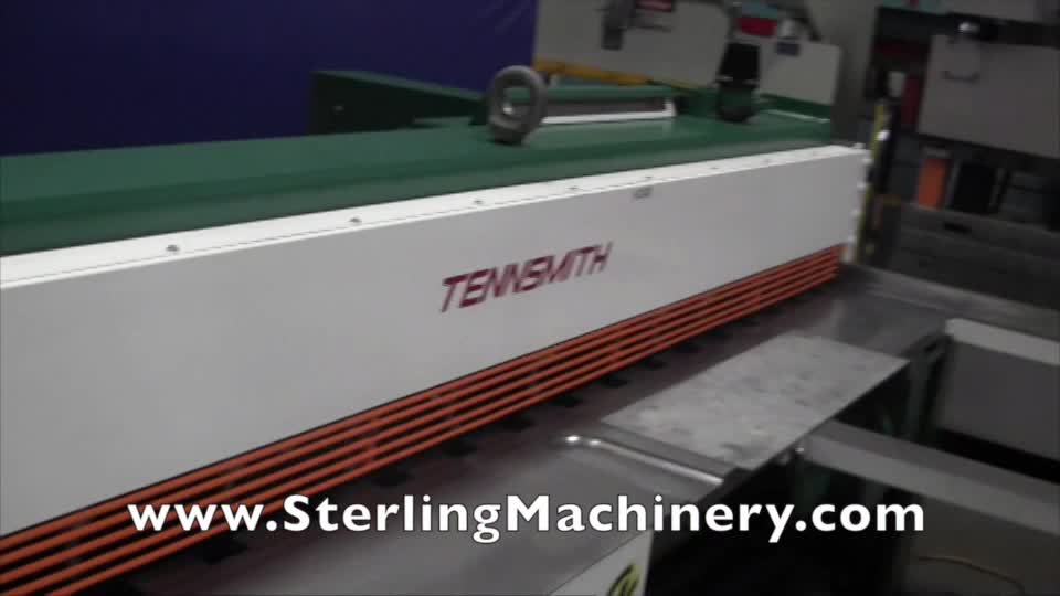 14 Ga. x 10\' Used Tennsmith Power Shear, Mdl. LM-1014, Front Operated Manual Back Gauge With Indicator, Foot Pedal, Stroke Length Control, Stroke Counter,  #A3345