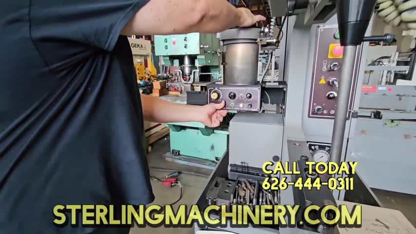 HAEGER-8 Tons Used Guranteed Haeger Hardware Insertion Press, Mdl. 824-1L, Bowl Feeder, #A7437-01