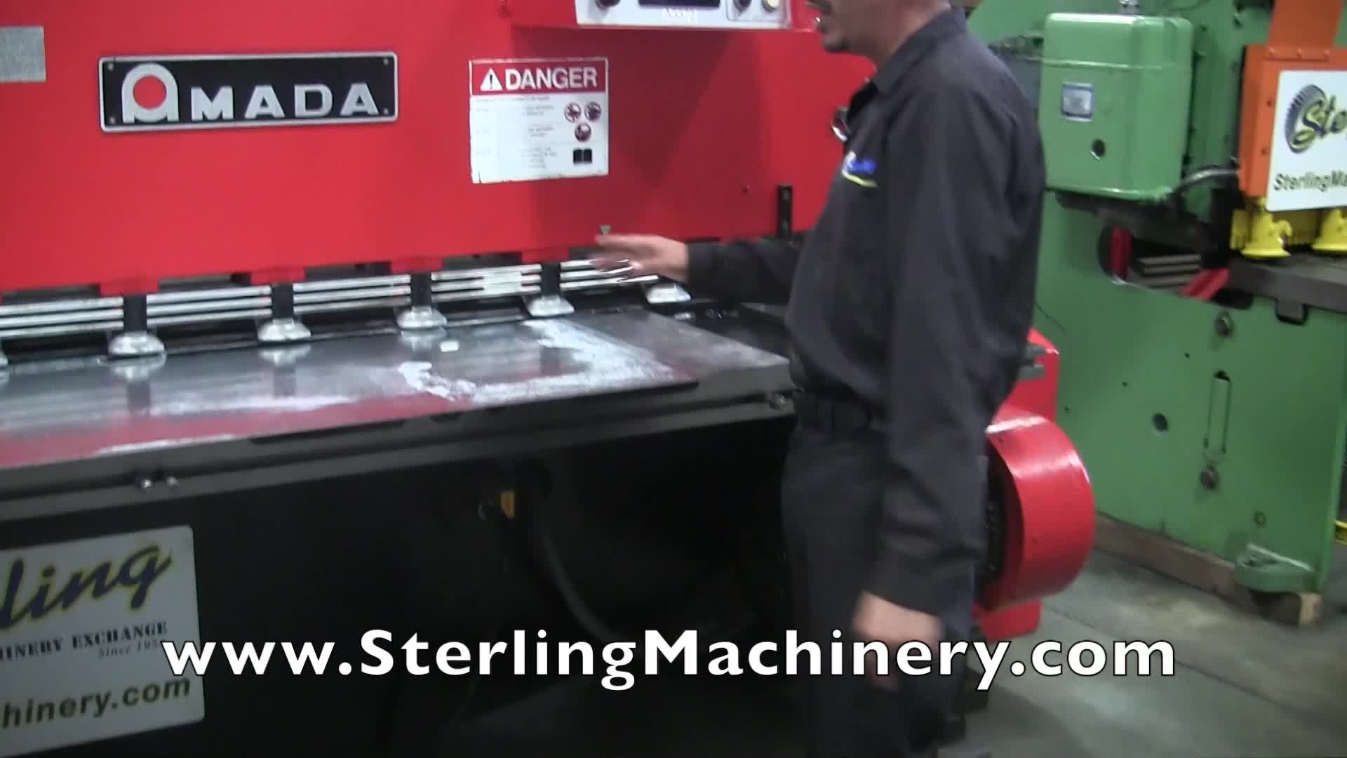 Amada-1/4 "x 10" Usado Amada Poder Cortante, MDL. M-3060, Plaza de Armas, frente Soporta, System One-Lube, el�ctrico Pedal, Front Operado Poder Volver v�a w / pulgada y m�trica de lectura, # A3372-01