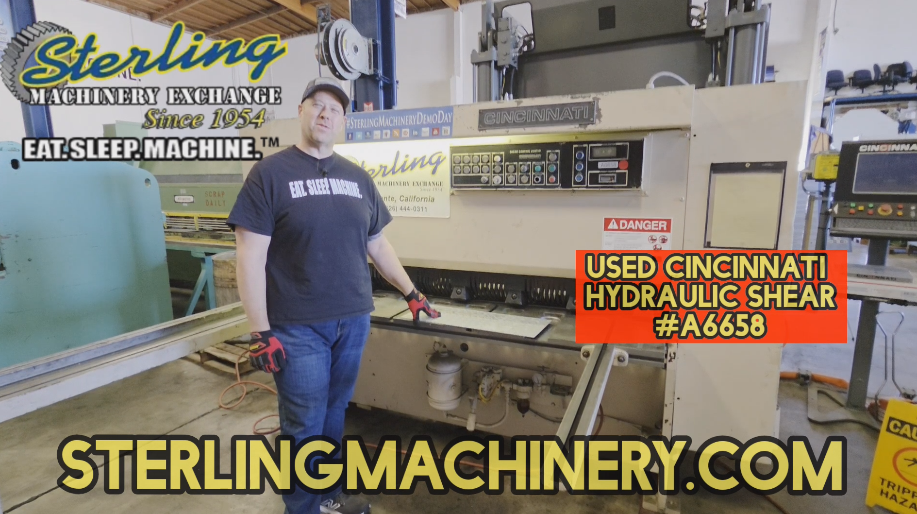 Cincinnati, Inc-10 Ga. x 6' Used Cincinnati Hydraulic Heavy Duty Power Shear, Mdl. 135HS X 6, Sqaure Arm, (1) Sheet Support, Pneumatic Rear Sheet Support, Front Operated Power Back Gauge W/ Indicator, Stroke Length Control, Electric Foot Pedal, #A6658-01